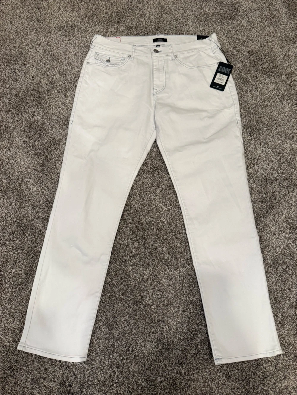 True Religion Geno Super T Slim Flap Jeans NWT White Size 34